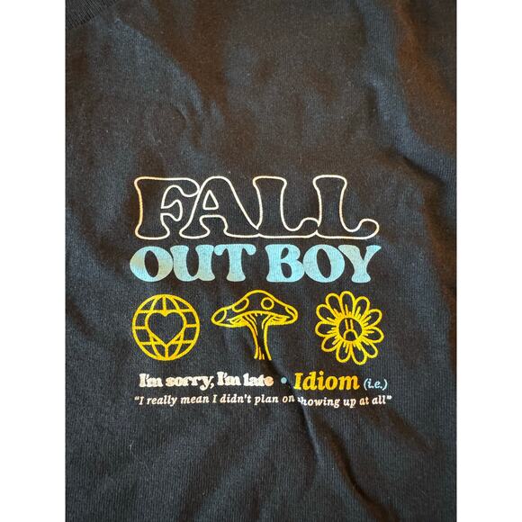 NWOT Fall Out Boy Woke Up On The Wrong Side Of Paradise Black Tee - Picture 2 of 5